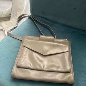 Daniel Genuine Leather envelope gray crossbody